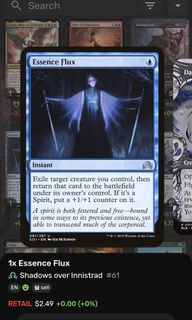 Essence Flux 1x FOIL SOI MTG Shadows Over Innistrad Uncommon MINT blue