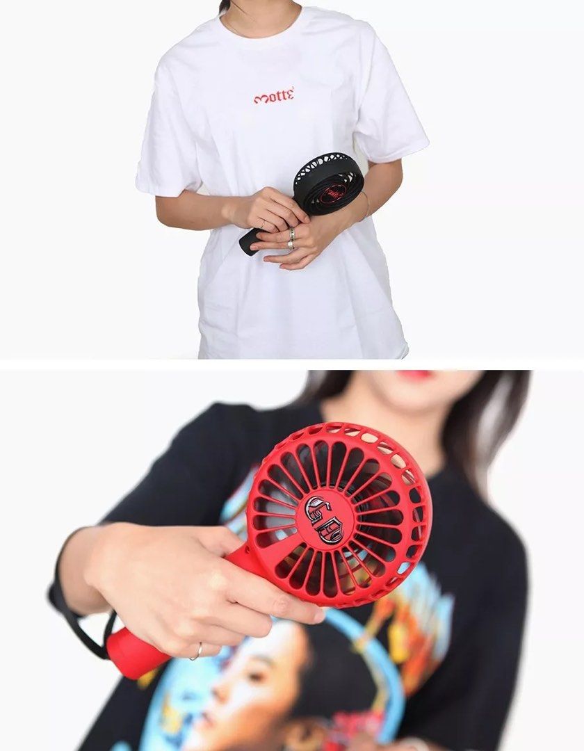 【美品】G-DRAGON HAND FAN RED Act III motte G-DRAGON Hand Fan ACT III:MOTTE_Black, Red, 興趣及遊戲, 收藏