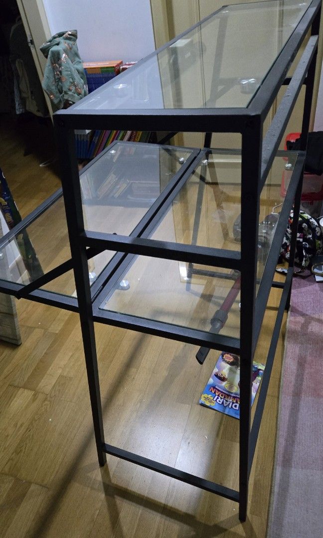 GLASS Study table (foldable), Furniture & Home Living, Furniture ...