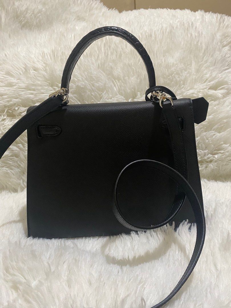 H. Kelly 25 Touch (Category: Luxury Bags & Wallets) located in Makati City. Submitted by secondlyf (Listing ID 1357509614, Image 2). Description: Kelly 25 Touch – A Statement of Luxury ✨ An iconic masterpiece, the Kelly 25 Touch is a rare beauty with an exquisite mix of textures: 💎 Crocodile Handle & Strap Sides – Elevating elegance with a luxurious touch 💎 Epsom Leather Body – Durable, structured, and refined 💎 Silver Hardware – A sleek, mode