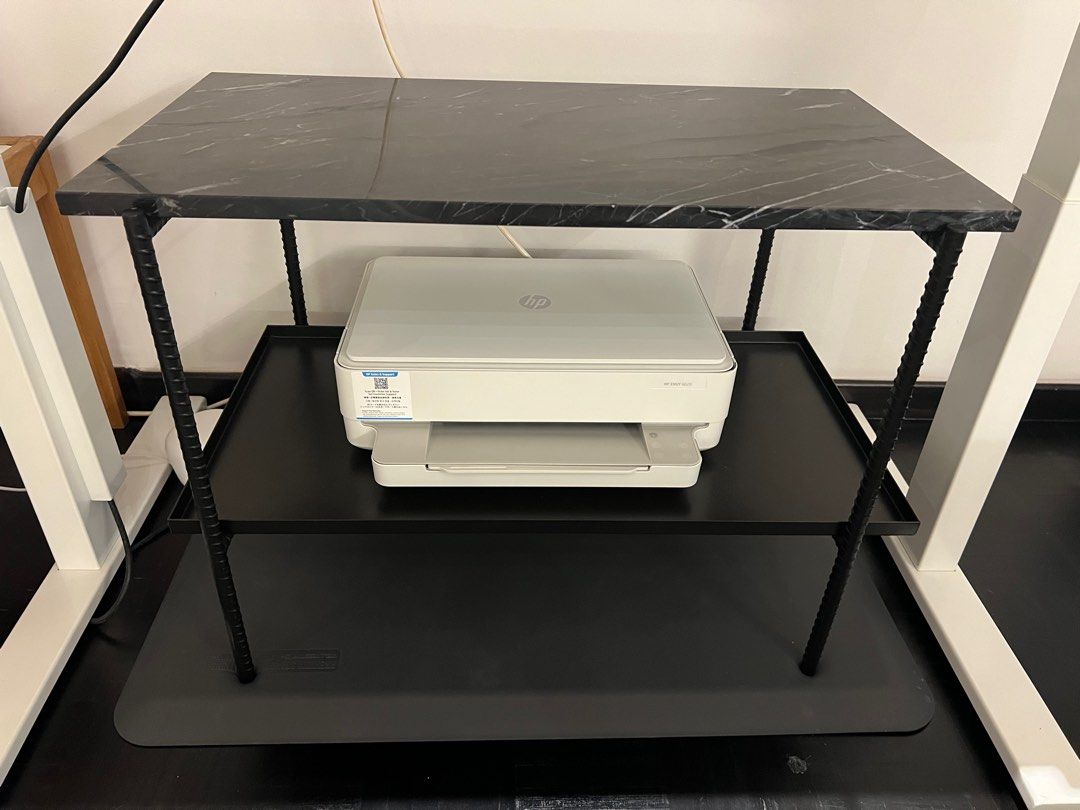 HAY Rebar side table (Category: Tables & Sets) located in Singapore. Submitted by scawong (Listing ID 1357504397, Image 2). Description: Rebar Side Table Tabletop Black Marble Tray Soft black steel Frame Soft black Powdercoated Steel W 44 x D 75 x H 55cm https://cultdesign.asia/collections/coffee-and-side-tables/rebar-side-table Originally $937.