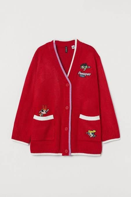 H&M x PowerPuff Oversize Cardigan (Category: Coats, Jackets and Outerwear) located in Caloocan City. Submitted by dumpsterdumpling (Listing ID 1357490929, Image 1). Description: Worn twice or thrice NOT THRIFTED. NOT OVERRUNS. NOT MALL PULL OUT OR WHATSOEVER. Got this one from H&M Store Message lang kayo and I can send more photos. You can also request for video.