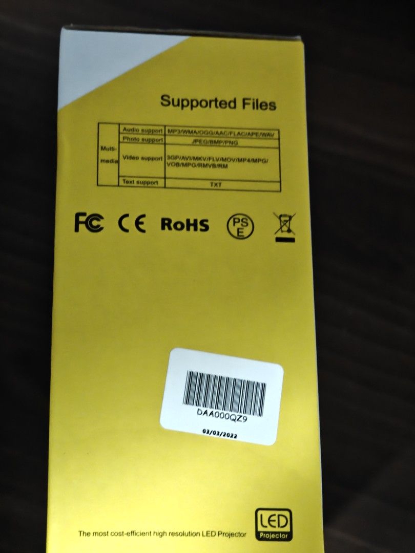 LED Projector (Category: Projectors) located in Singapore. Submitted by rclk11 (Listing ID 1357545331, Image 3). Description: Got as a free gift from buying mobile phone..