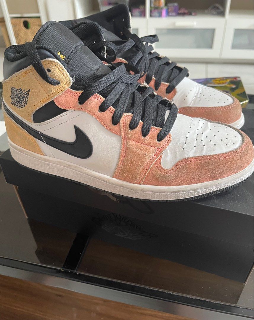 Nike Air Jordan 1 Salmon Amber (Category: Sneakers) located in Quezon City. Submitted by anthony_az (Listing ID 1357573813, Image 3). Description: Nike Air Jordan 1 Salmon Amber Colorway Size 8 Mens US Complete w/ Box Legit Pick up only at QC Diliman Area.