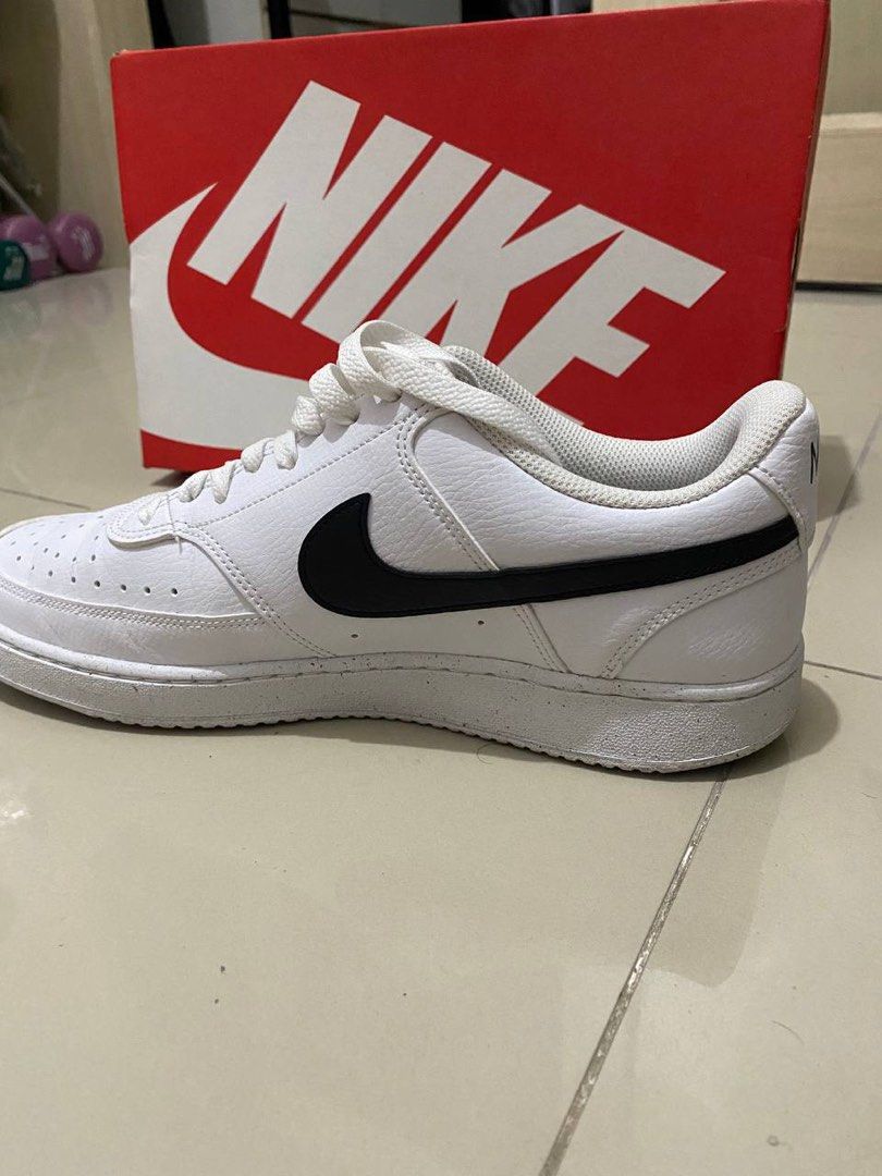 Nike court vision low black-white (Category: Sneakers) located in Quezon City. Submitted by danicasells (Listing ID 1357520664, Image 2). Description: Used only a few times Size: US 9.5 mens RFS: decluttering.