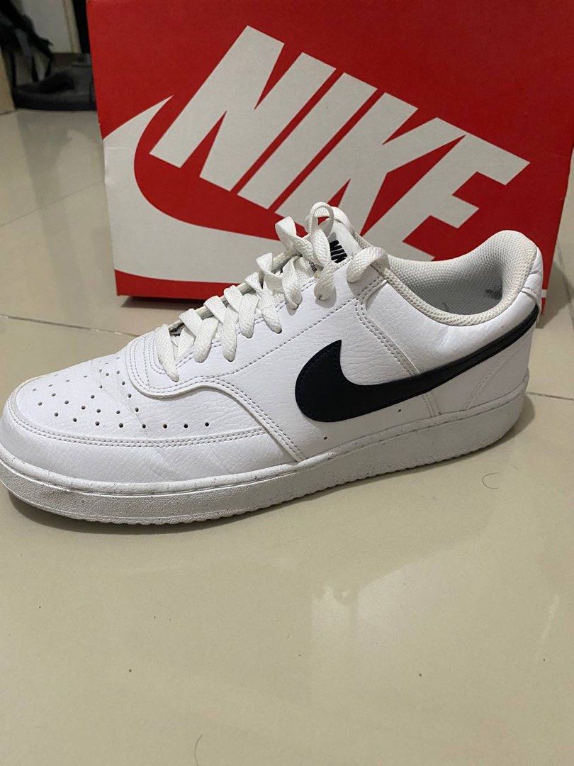 Nike court vision low black-white (Category: Sneakers) located in Quezon City. Submitted by danicasells (Listing ID 1357520664, Image 3). Description: Used only a few times Size: US 9.5 mens RFS: decluttering.