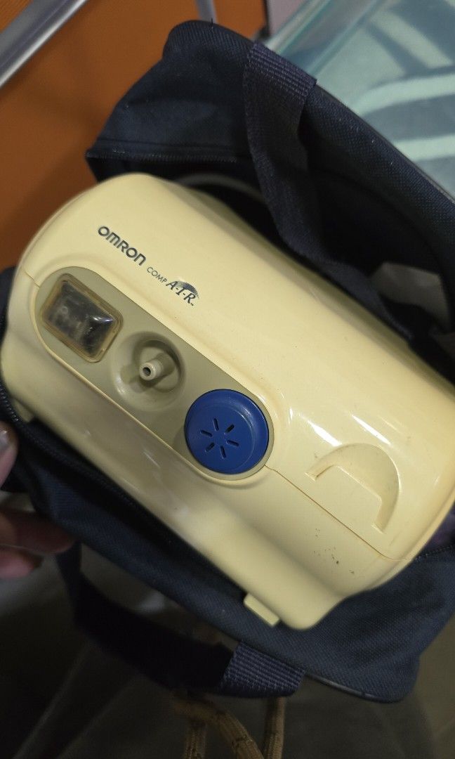OMRON NEBULISER (Category: Medical Supplies & Tools) located in Singapore. Submitted by krisproperty (Listing ID 1357423607, Image 1). Description: working well discoloration on surface material full set useful for removing phlegm in children n infants when they cant expell. just buy your new disposable mask w tubes to use purchase new set at $300 letting go si as not to waste cheaper than u rent.