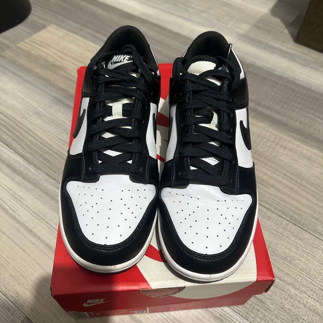 Panda dunks (Category: Sneakers) located in Quezon City. Submitted by astroffside (Listing ID 1357555864, Image 2). Description: Panda dunks size 8 mens/ 9.5 womens EU 41, 26cm UA PAIR! Close sa quality ng orig Only 1,770 php used few times condition: 8.5/10 Issue: Creased & slight midsole yellow Hindi pa pudpud Kunti linis lang RFS: Na scam ako akala ko orig pair yung nabili ko. Binili ko pa ng ₱11k noong hype pa noong 2022..