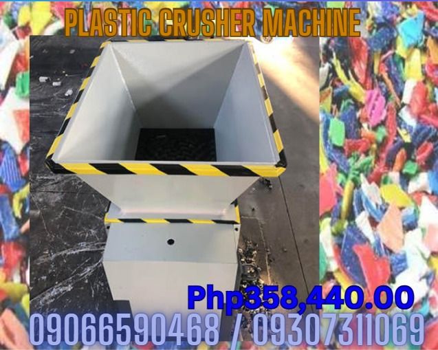 Plastic Crusher machine DW-180 Garbage Crusher PHP358,440 (Category: Industrial Equipment) located in Aroroy. Submitted by 09307311069 (Listing ID 1357448059, Image 1). Description: Model DW-180 Motor 220V, 50Hz, 1-phase Power 1.5KW-4,Single motor Reducer K47 Input speed 25 rpm Input torque 400Nm Input shaft Dia. Φ35 Blade size Φ90*8 Blade material 9CrSi Blade Qty. 21 PCS Inlet size 500*500*300 mm Outlet width 280 mm Outlet height 200 mm Machine 