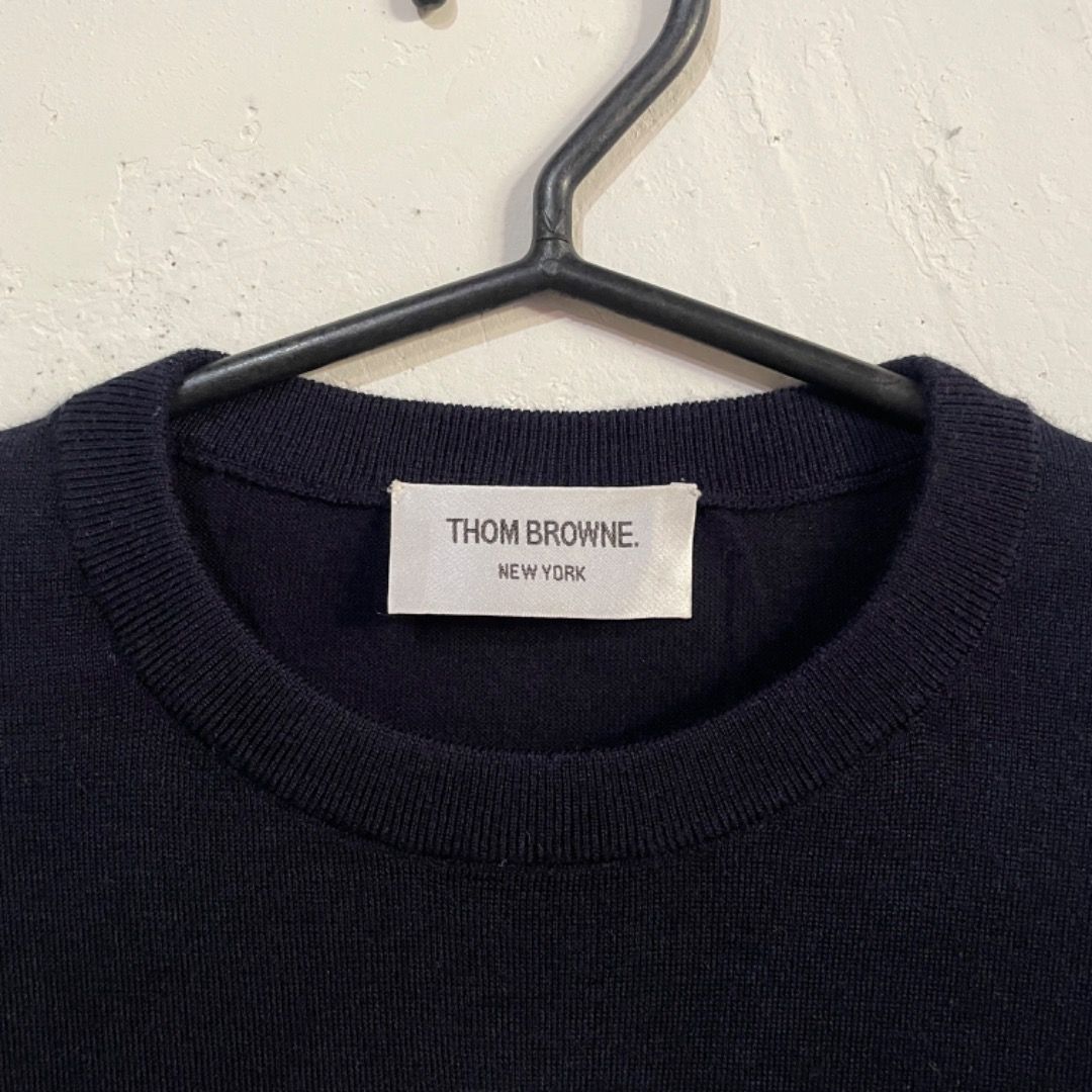 Thom Browne Anchor 4 Bar Knit Top (Category: Luxury Apparel) located in Bacolod City. Submitted by cast.archives (Listing ID 1357397366, Image 3). Description: Thom Browne Anchor 4 Bar Knit Top Size: Medium Condition: Excellent Flaw: None 2,500+shipping fee.