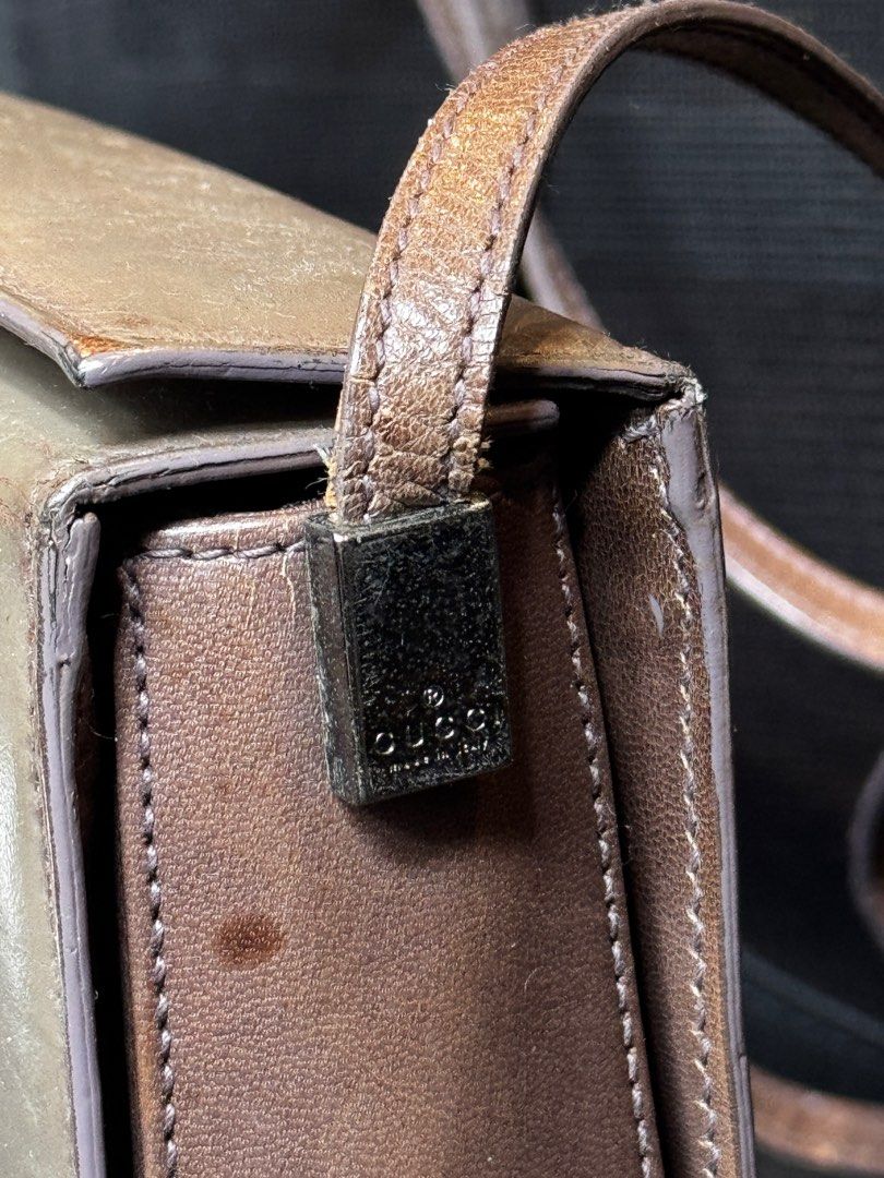 Vintage Gucci Camera Bag (Category: Luxury Bags & Wallets) located in Quezon City. Submitted by secondninico (Listing ID 1357487472, Image 3). Description: This is authentic but a vintage item so manage your expectations when it comes to how new it looks Color needs a rework and can be done by cleaning the leather, but guaranteed authentic and still very much below srp even for a bag like this, perfect fit for a top handle Evening casual bag.
