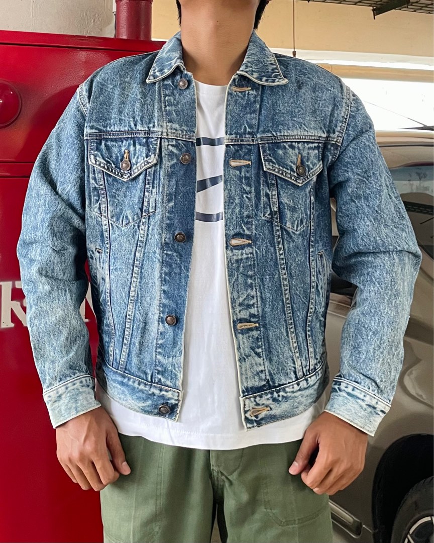 Vintage Trucker Denim Edwin type 3 Acid washed Made in Japan not ...