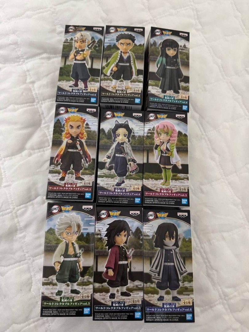 WCF Demon Slayer Set Kimetsu no Yaiba (Category: Figurines & Statues) located in Baguio. Submitted by ruzelann11 (Listing ID 1357576579, Image 1). Description: ‼️ WCF Demon Slayer Set ‼️ Kimetsu no Yaiba ✨️On Hand ✨️Misb Brand New ✨️Complete Hashira Set ✨️P4,200 only 📍Baguio City.