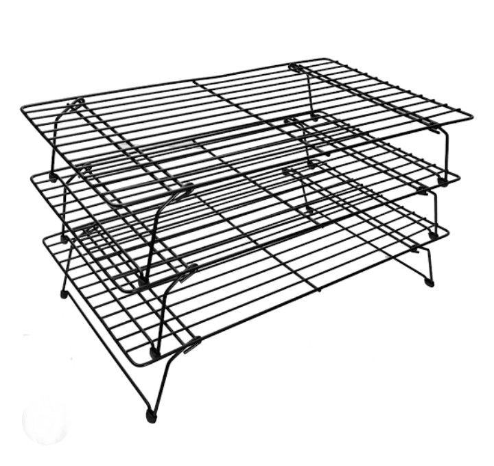 3Pcs Cooling Rack Set Baking Cookies Pastries Tools and Accessories US (Category: Bakeware) located in Manila. Submitted by PickClickShip (Listing ID 1357641269, Image 1). Description: 3Pcs Cooling Rack Baking Tools Cookies Pastries US - brand: Baker's Secret IS - premium non-stick coating - Stackable - easy to release and fold - easy to clean - 3 pcs in a set - non-slip feet - dimension: L15.8 x W9.8 x H3.1".