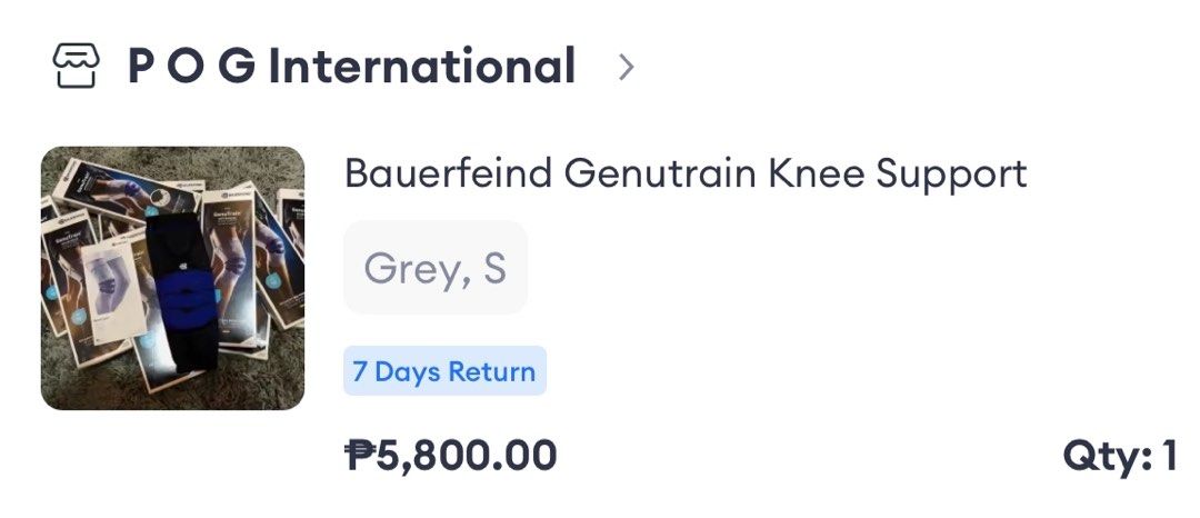 Bauerfeind Genutrain Knee Support (Category: Braces, Support & Protection) located in Manila. Submitted by declutterforamari (Listing ID 1357682590, Image 3). Description: Size Small in Grey Size small for the Bauerfeind GenuTrain Knee Support corresponds to the “3C” size option. Thank you :) Please message for more pictures and details. Thank you :).