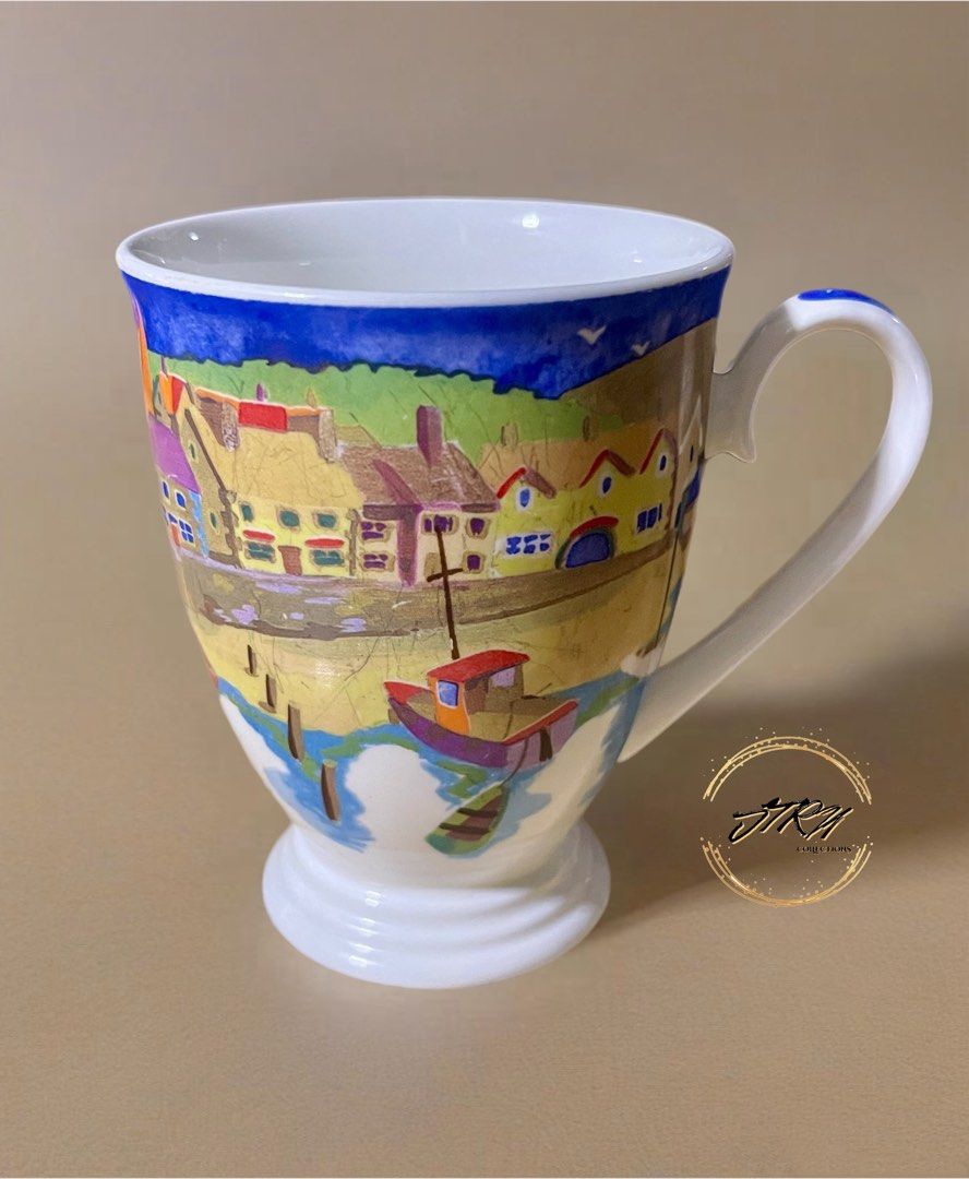 Duchess Fine Bone China Mug Made in England (Category: Coffee & Tea Tableware) located in Marikina City. Submitted by jtrncollections (Listing ID 1357656241, Image 1). Description: Duchess Fine Bone China Mug Made in England Key information: Brand: Duchess, established in 1888. Material: Fine bone china, known for its strength and translucency due to its high animal bone content (over 45%). Origin: Made in England. Manufacturing Process: It invol