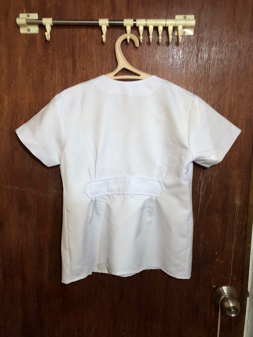 EAC 4th year Med Tech Uniform (Category: Sets or Coordinates) located in Manila. Submitted by decluttermt (Listing ID 1357661755, Image 3). Description: Selling a white medical student uniform in good condition with a minor stain. Color may be due to lighting Size: S-M Perfect for clinical rotations or practice. Condition: Slight stain, but otherwise well-maintained Location: Sta. Ana Manila DM for details or pickup arrangements!.