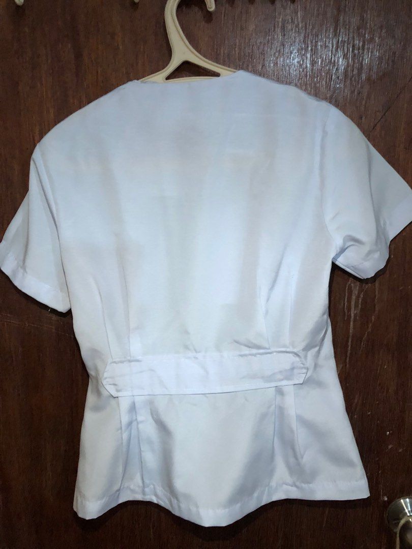4th year MedTech Uniform (Category: Others Tops) located in Manila. Submitted by decluttermt (Listing ID 1357663345, Image 3). Description: Selling a white medical student uniform in good condition with a minor punit on pants Color may be due to lighting Size: S-M Perfect for clinical rotations or practice. Condition: minor punit in back of the pants, but otherwise well-maintained Location: Sta. Ana Manila DM for details or pickup arrangements!.