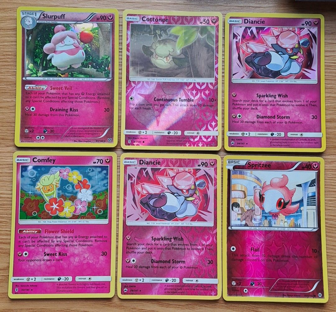 Fairy Type Holo Pokemon Pokmon Cards, Hobbies & Toys, Toys & Games on  Carousell