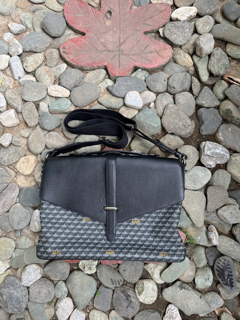 Sac Faure Le Page Express 36 - Occasion Très Bon état, Bleu, Toile Et Cuir, Style Messenger