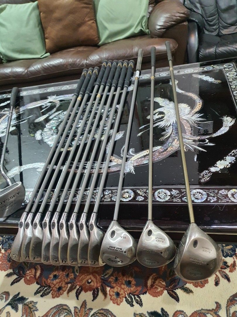 Golf Callaway Set (Category: Golf) located in Paranaque City. Submitted by manilagolfmarket (Listing ID 1357742664, Image 2). Description: For Sale Callaway Set. Callaway big bertha R flex graphite shaft clubs. Odyssey semi mallet putter Callaway bag inlcuded for only 17.3k pick up Bf Paranaque. Free shipping within MM..