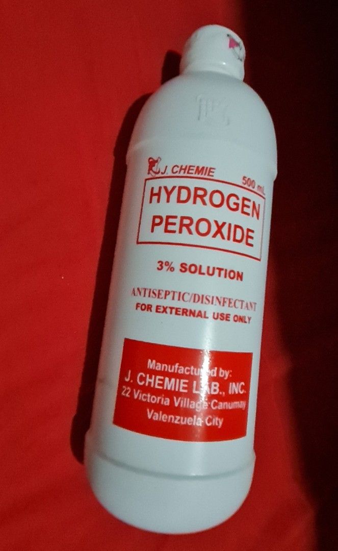 Hydrogen Peroxide 3% solution (Category: Sanitizers & Disinfectants) located in Antipolo. Submitted by red18m (Listing ID 1357720363, Image 1). Description: For Sale: Hydrogen Peroxide 3% Solution (Brand New) Condition: Brand new, unopened Expiry Date: November 2026 Reason for Selling: Overstock Usage: Ideal for first aid, wound care, disinfecting, and household cleaning Price: 100 Location: antipolo for Delivery Only gcash payment Message for in