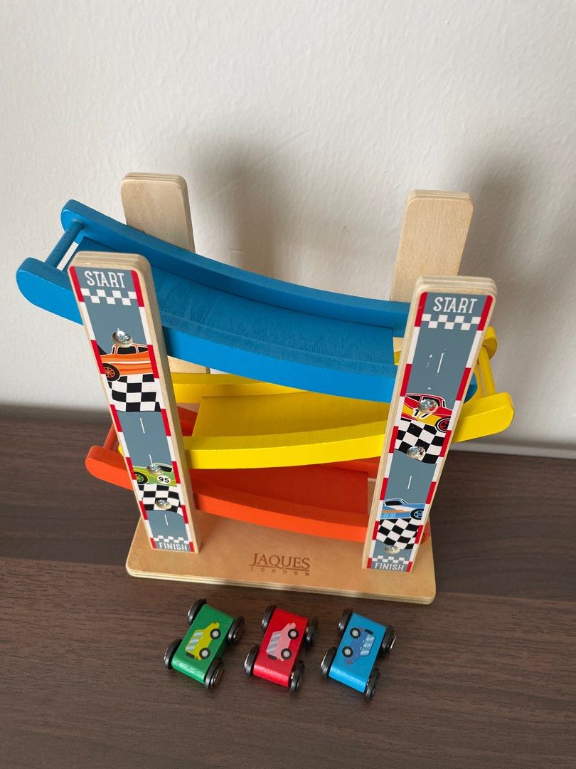 Jaques of London Wooden Racing Car Park / Car Ramp, Hobbies & Toys ...
