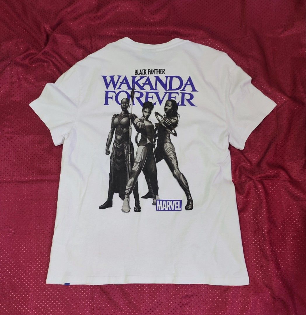 Marvel wakanda forever black panther shirt (Category: Tshirts & Polo Shirts ) located in Santa Maria. Submitted by jigger85 (Listing ID 1357612983, Image 2). Description: Marvel wakanda forever black panther shirt primark tag no issue looks like new medium on tag dimes:20 1/2 x 28.