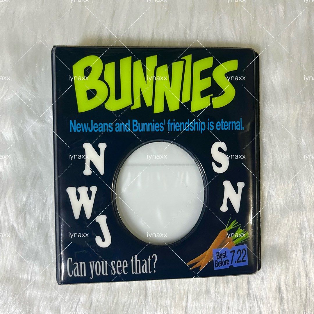 NewJeans: Bunnies Camp Binder (Category: Stationery & School Supplies) located in Caloocan City. Submitted by francesroie (Listing ID 1357606551, Image 2). Description: 🛒— #iynakartsxx • wts lfb ɞ˚‧｡⋆ —❀⋆ newjeans: bunnies camp ⤷ njz / jeanz: photocard binder ಇ. condition/s: — material: pvc — pages: 10 pages with 2 slots each — binder stored in its box ಇ. mop: payo only — gcash / seabank ಇ. mod: direct j&t / sdd ಇ. location: north caloocan, metr