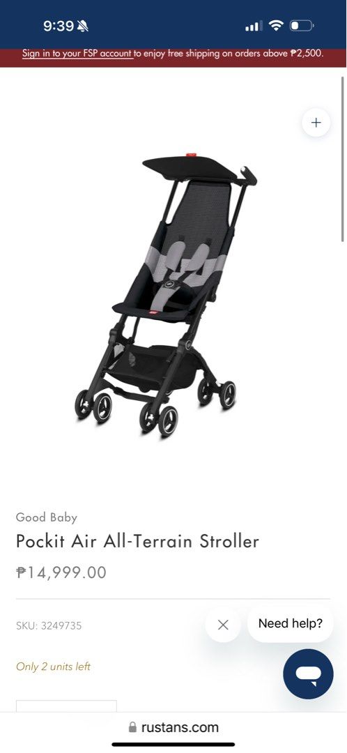 Pockit All Terrain (Category: Strollers) located in Makati City. Submitted by yah_keevah (Listing ID 1357600249, Image 3). Description: pockit all terrain, brand new is P14,999 please see online prices.