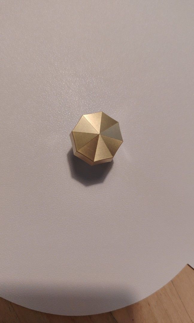 Soild polished brass wardrobe knobs (Category: Other Home Decor) located in Singapore. Submitted by lucian71 (Listing ID 1357665366, Image 1). Description: Beautiful soild polished brass cupboards/ wardrobe knobs for sale. I have extra pieces total 24 pieces looking for new owners. Width 25mm, ht 35mm, base 13mm. $5 each..