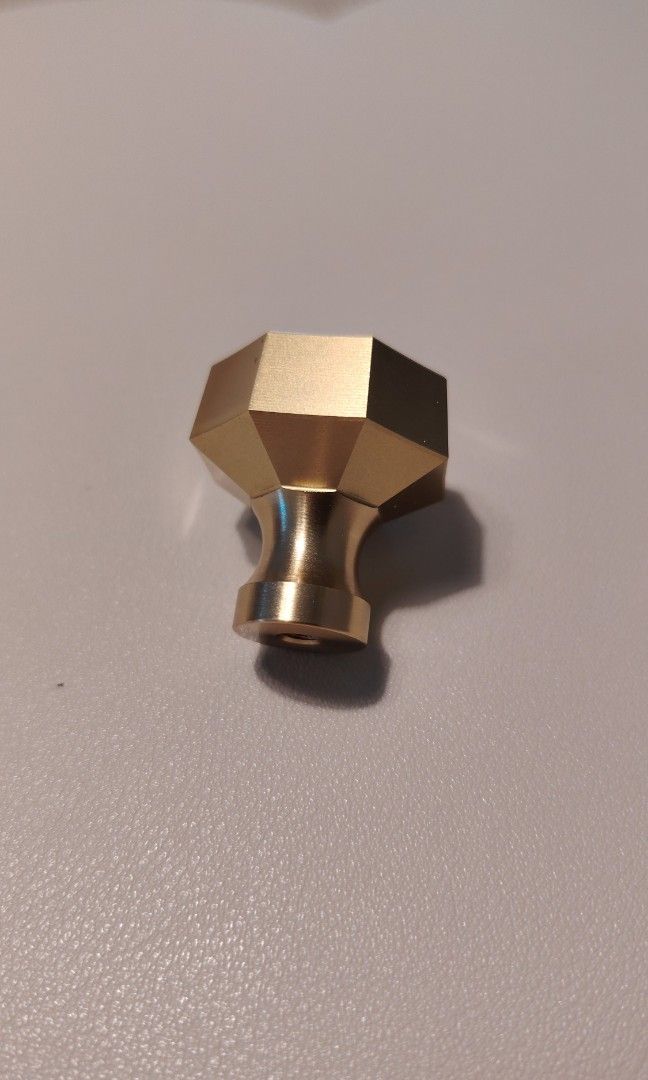 Soild polished brass wardrobe knobs (Category: Other Home Decor) located in Singapore. Submitted by lucian71 (Listing ID 1357665366, Image 2). Description: Beautiful soild polished brass cupboards/ wardrobe knobs for sale. I have extra pieces total 24 pieces looking for new owners. Width 25mm, ht 35mm, base 13mm. $5 each..