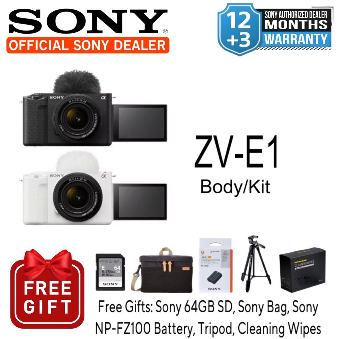 Sony ZV-E1 Body or 28-60mm Kit zve1, Photography, Cameras on Carousell
