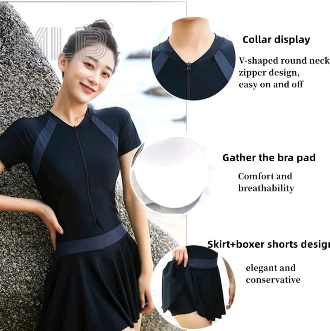 Swimsuit Skirt - One Piece (Category: Bikinis & Swimsuits) located in Manila. Submitted by seriseristore (Listing ID 1355105306, Image 3). Description: RFS: Wrong Size Fits Small to Medium Size For teens / adults Medyo manipis lang yun tela but keri na rin since black naman siya and mukha naman presko sa katawan. Also, may pads and short sa loob so safe siya and hindi masisilipan..