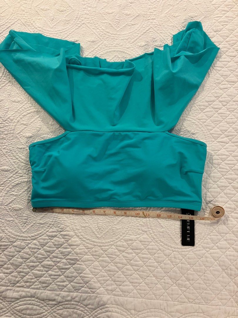 Turquoise bikini top 2XL-3XL (Category: Bikinis & Swimsuits) located in Makati City. Submitted by pleasesleep (Listing ID 1357596835, Image 3). Description: Tempt Me XXL Bikini top. BNWT. Bought on carousell but too big for me. Please see photos for tape measurements..