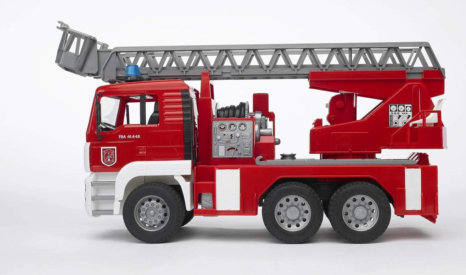 Bruder 2771 MAN TGA Fire Brigade with Turntable Ladder Vehicle Toyset, Hobbies & Toys, Toys