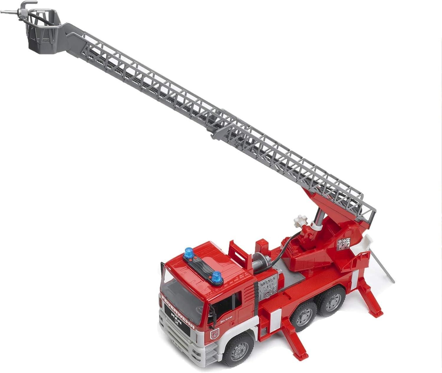 Bruder 2771 MAN TGA Fire Brigade with Turntable Ladder Vehicle Toyset, Hobbies & Toys, Toys