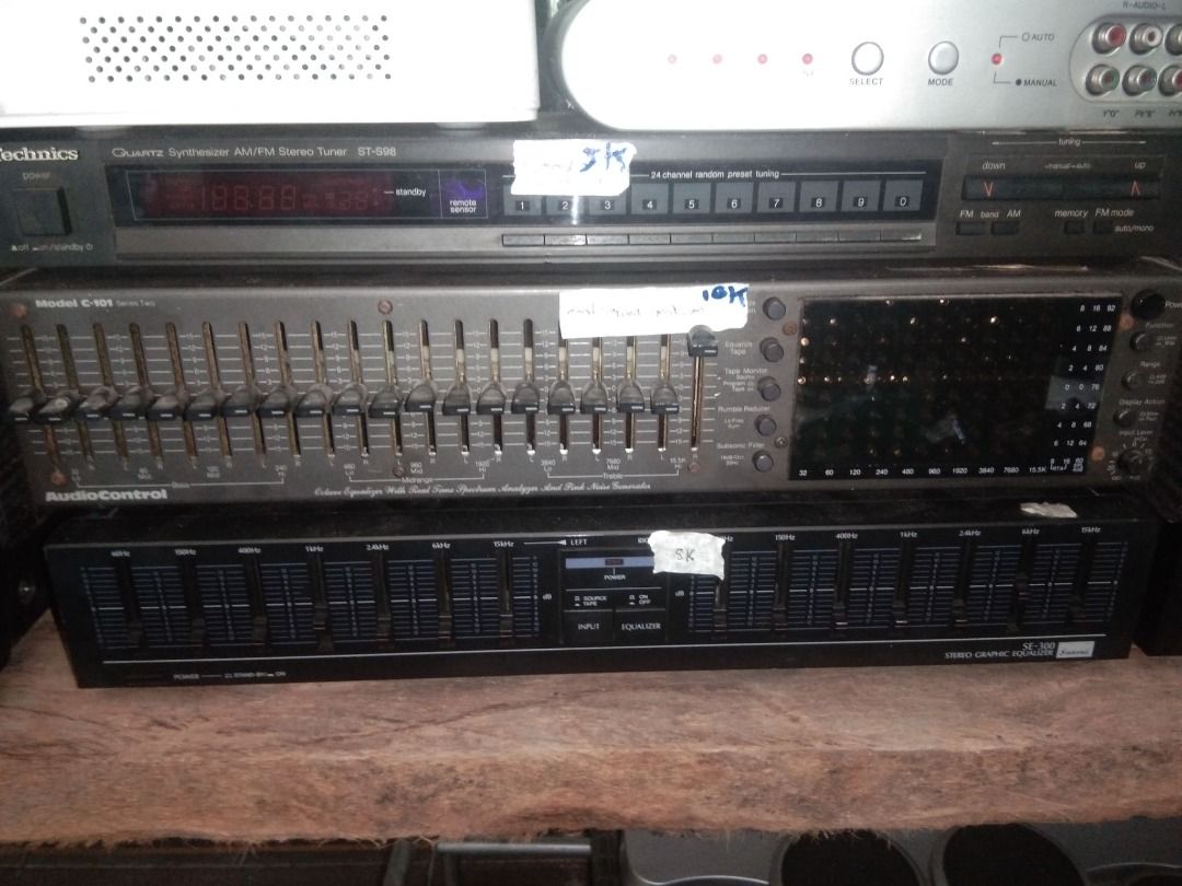 For sale Assorted Stereo Equalizer (Category: Soundbars, Speakers & Amplifiers) located in Iloilo. Submitted by eulneversee (Listing ID 1357897865, Image 2). Description: For sale Stereo Equalizer (Part II) 1.Sansui model SE-300 2.Gemini model EQ-3000 3.Gemini model EQ-2000 4.Audio Control model C-101 series Two Location:Brgy.Daga,Santa Barbara,Iloilo Pm me for details.