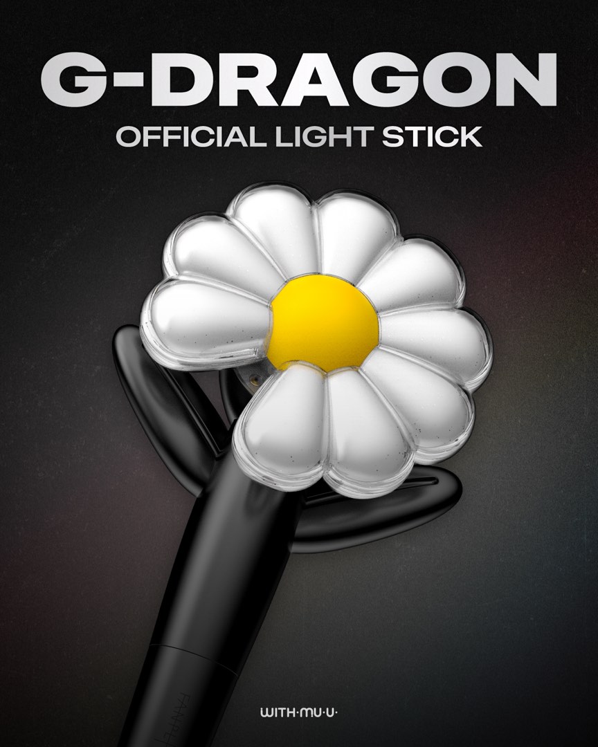 G-DRAGON LIGHT STICK＋CRADLE＋SCARF SET G-DRAGON OFFICIAL LIGHT STICK & CRADLE SET with PHOTO CARD
