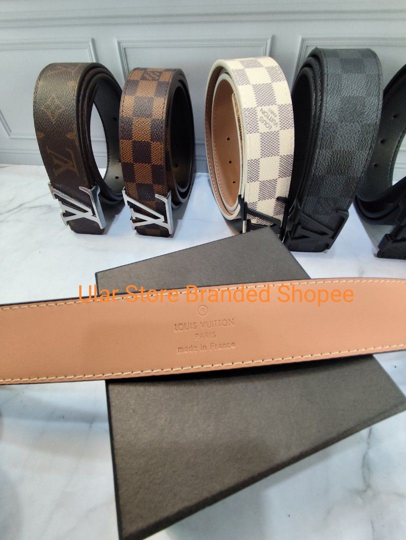 Gesper lv Import leather free box (Baru) Harga pass, Fesyen Pria