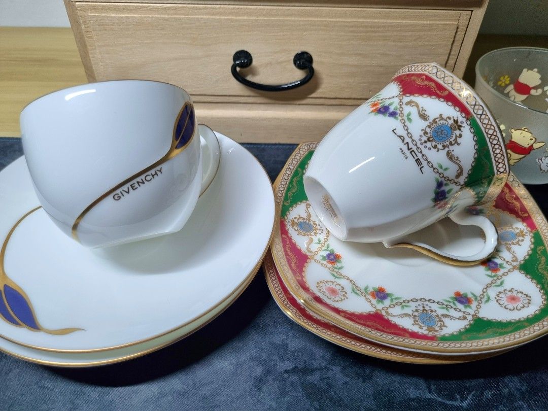 Givenchy / Lancel duos (Category: Coffee & Tea Tableware) located in San Fernando. Submitted by ads.23 (Listing ID 1357789132, Image 1). Description: Givenchy cup and saucer 1 cup, 2 saucers ₱650 Lancel cup and saucer 1 cup, 2 saucers ₱650 Location: SAN FERNANDO, PAMPANGA MOP: Gcash /Bank Transfer /Palawan We can ship via LBC and J&T Shipping fee will be shouldered by the buyer.
