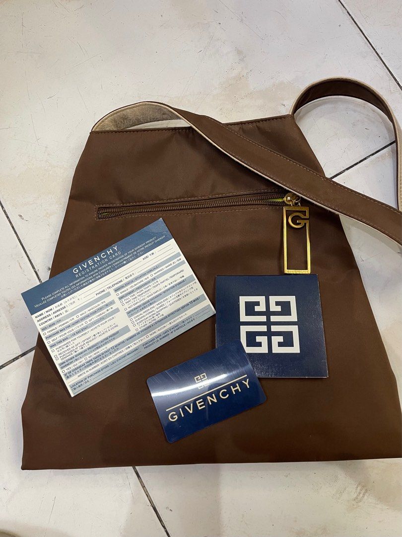 Givenchy tote nylon trapeze style (Category: Luxury Bags & Wallets) located in Quezon City. Submitted by brandmanila (Listing ID 1357894152, Image 1). Description: givenchy nylon tote shoulder bag.