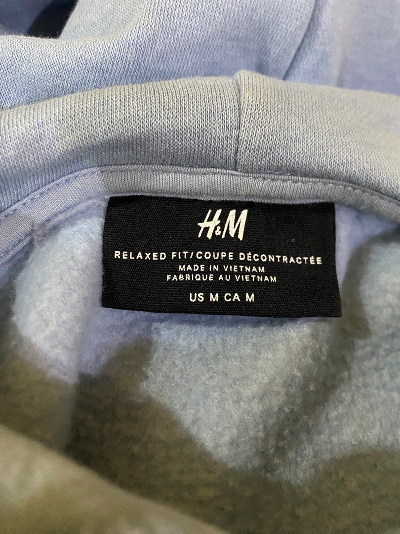 H&M Powder Blue Hoodie (Category: Coats, Jackets and Outerwear) located in Marikina City. Submitted by adrianrod (Listing ID 1357903294, Image 2). Description: H&M Powder Blue Hoodie M on Tag (22.5 x 27) No Issues (9.5/10 Condition) Would keep if it still fits 🥲 Selling for P 500 + sf Grab/Lalamove only.