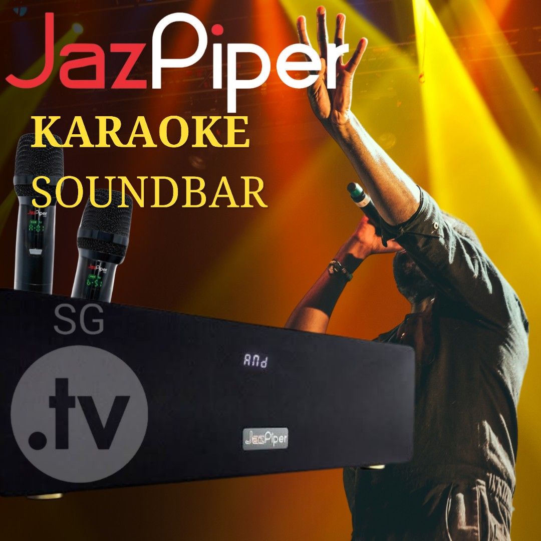 [LET'S ROCK] JAZPIPER+ V3 60W HOME KARAOKE SOUNDBAR WITH BUILT-IN MUSIC LIBRARY | KARAOKE | KTV | MUSIC LIBRARY | SG STOCK | SAME OR NEXT DAY DELIVERY | (Category: Soundbars, Speakers & Amplifiers) located in Singapore. Submitted by SG.TV (Listing ID 1357925983, Image 1). Description: THE JAZPIPER KARAOKE SOUNDBAR 🔥 SPECIAL PRICE! 🔥 JAZPIPER+ V3 PRICE: $389 JAZPIPER MAX PRICE: $479 JAZPIPER PRO PRICE: $539 CHAT WITH US FOR MORE OFFER! INSTALLME