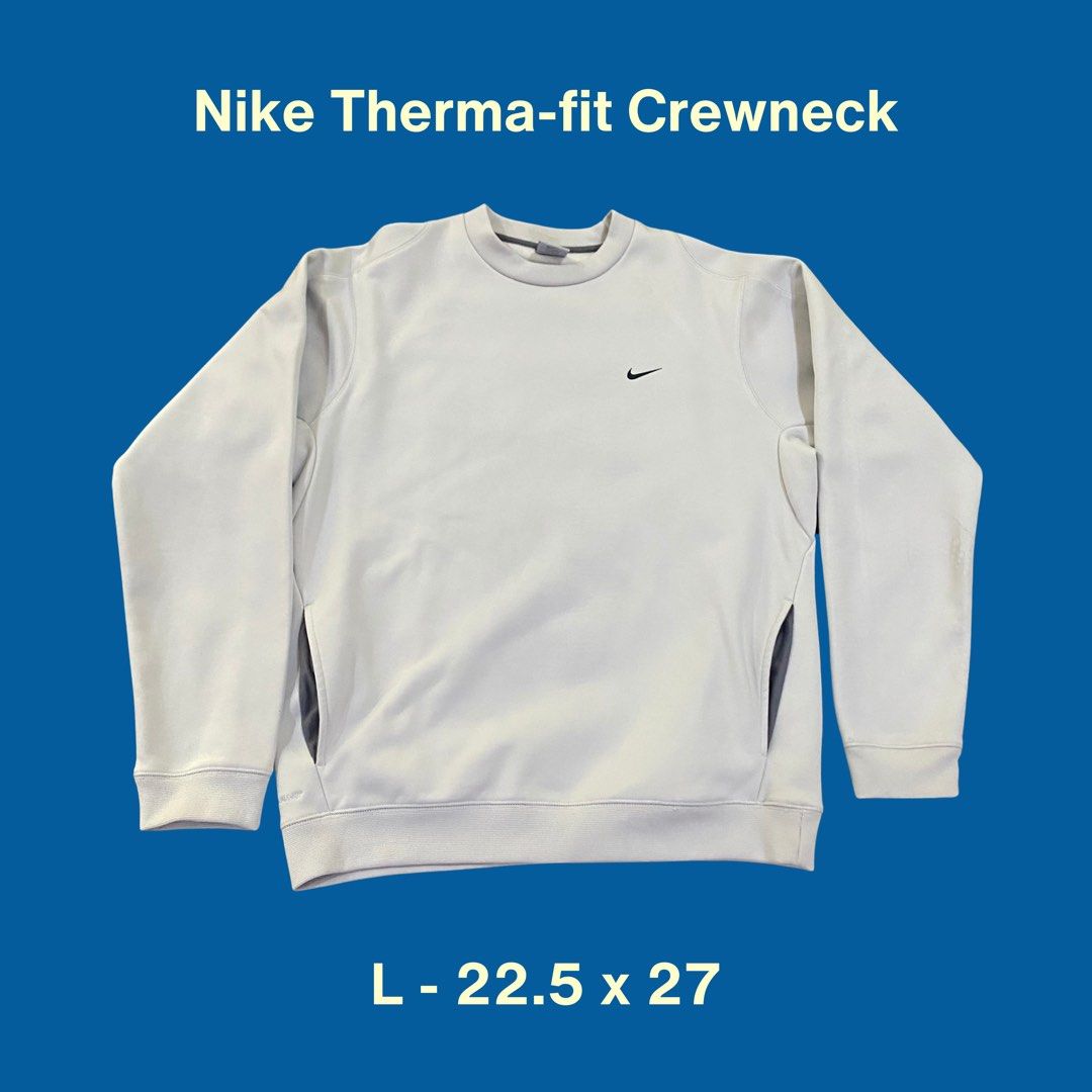 Nike Therma-fit Crewneck (Category: Coats, Jackets and Outerwear) located in Marikina City. Submitted by adrianrod (Listing ID 1357904545, Image 1). Description: Nike Therma-fit Crewneck L on Tag (22.5 x 27) No Issues (9.5/10 Condition) RFS: Not used anymore (Declutter) Selling for P 600 + sf Grab/Lalamove only.