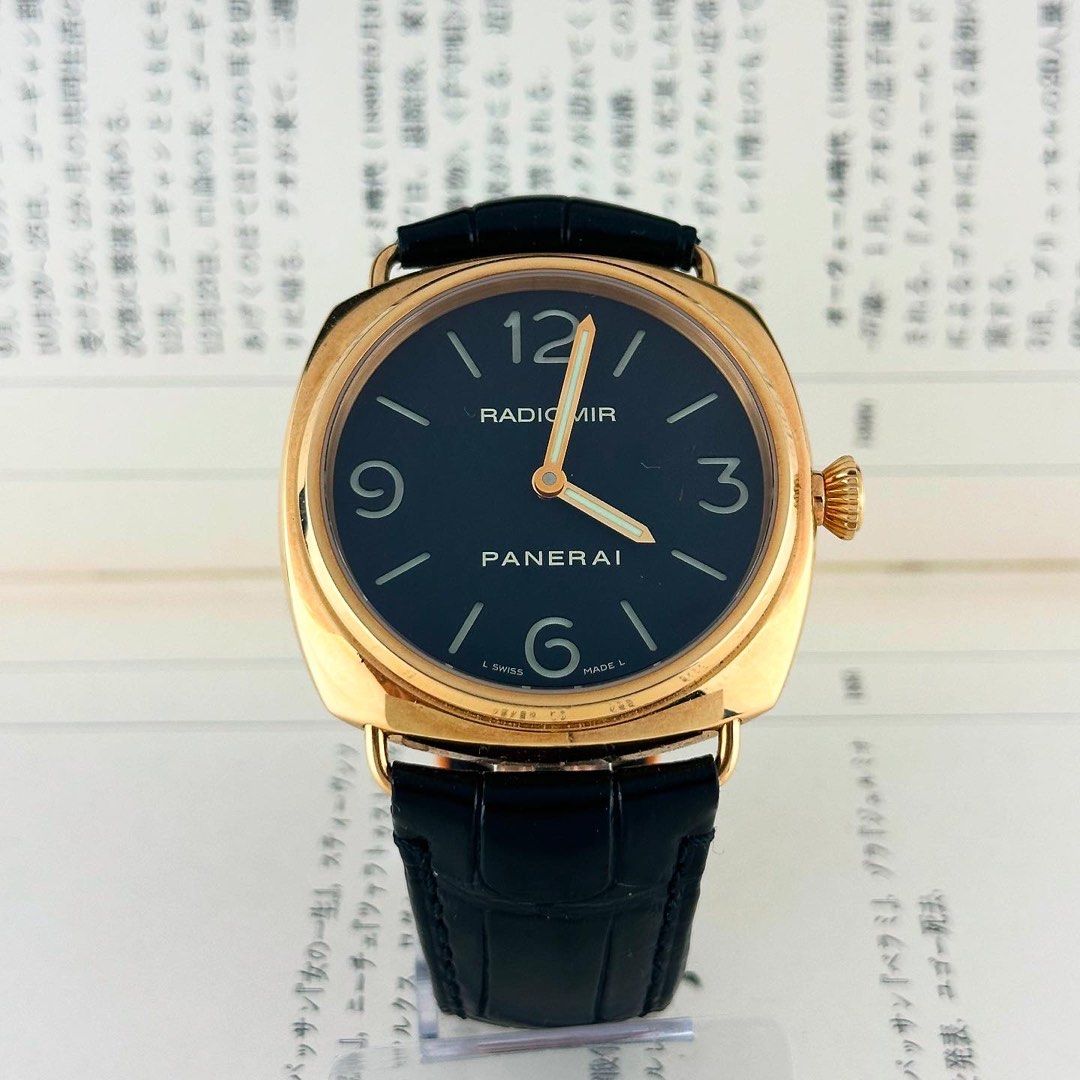 Panerai Pam231 Complete Set (Category: Luxury Watches) located in Manila. Submitted by lugs.to.lugs (Listing ID 1357896223, Image 1). Description: Available for Sale Complete Set Panerai Pam231 Rose Gold - Pam 231 - 45mm Solid rose gold radiomir cushion case - few decent scratches due to normal wear - Original strap and 18K Deployany Buckle Fitted - Manual winding machine - See through back case - Keeps good time - 1 Extra AM Leather Strap - Orig