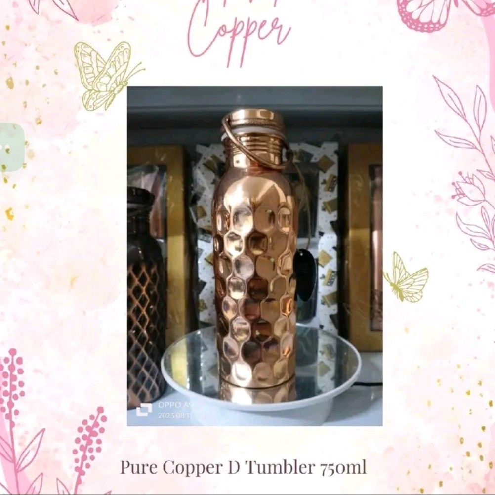 Pure Copper Bottle 750ml (Category: Water Bottles & Tumblers) located in Paranaque City. Submitted by hizonrj_g (Listing ID 1357952115, Image 1). Description: *you may click the link below mailing & delivery to place an order* Pure Copper Bottle 750ml with Handle #CopperedG #pppMGh #BullEyedDaily #copperbottle #ayurvedic.