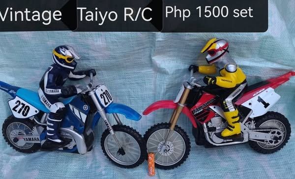 Remote Control Toys for sale (Category: Remote Control Toys) located in Los Banos. Submitted by princessbotique (Listing ID 1357900275, Image 1). Description: Remote Control Toys for sale a) Vintage Taiyo R/C Dirt Bikes Yamaha and Honda With remote and battery Preloved As is No Test Only Php 1500 b) Deere Speedboat Brand new with box Only Php 1200 c) Mercedez Skin and Chassis As is Php 500 See pix for details First come First Serve Please add shi