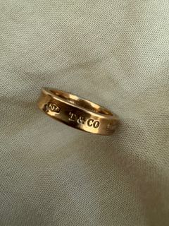 絕版Tiffany & Co 1837 玫瑰金窄版戒指64207892265858110