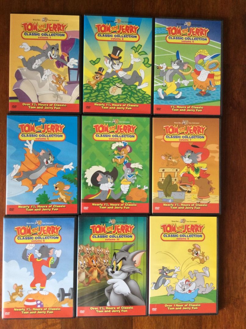 Tom & Jerry Cartoon Collection (Category: Vintage Collectibles) located in Silang. Submitted by lorenzo0000 (Listing ID 1357783096, Image 1). Description: Tom & Jerry Cartoons Nine DVD's.